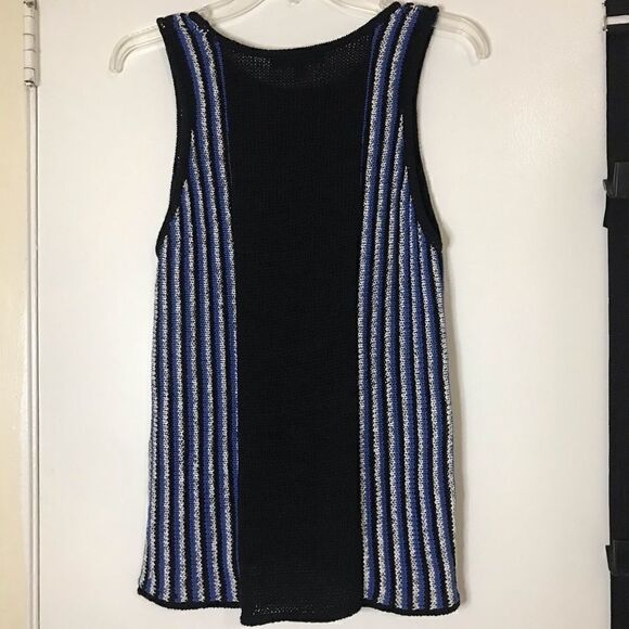 COPY - Sanctuary Blue Black Crochet Knit Sweater Tank Top - Picture 8 of 8